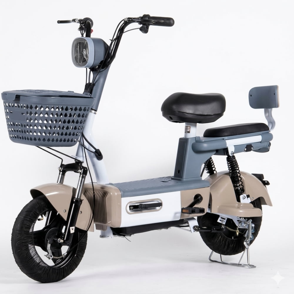 BICIMOTO ELÉCTRICA HÍBRIDA CON MOTOR DE 500W - Cafe