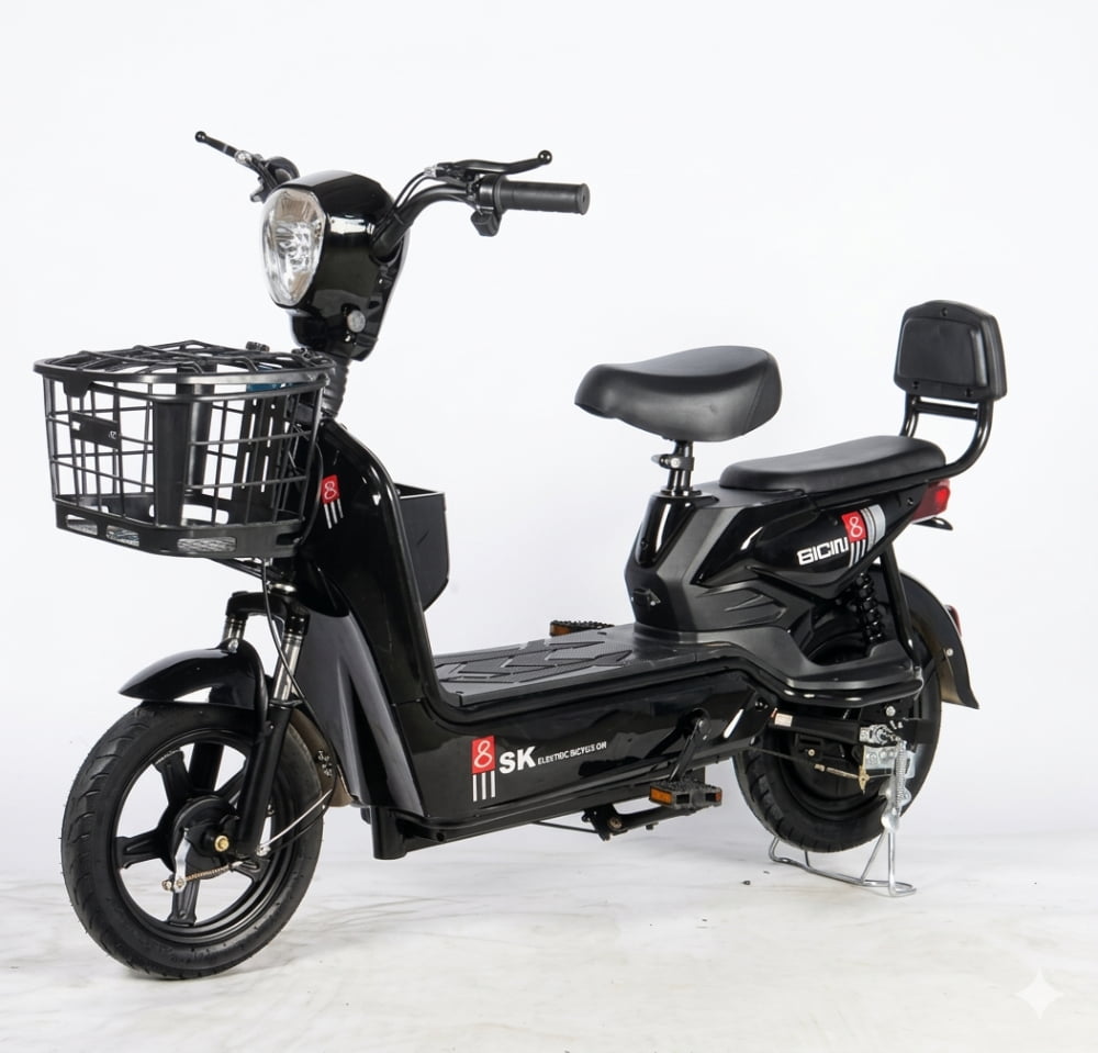 BICIMOTO ELÉCTRICA HÍBRIDA CON MOTOR DE 500W - Modelo 2 - Negra