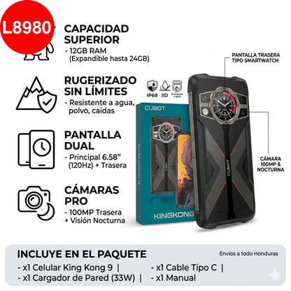 CELULAR CUBOT KING KONG 9 (RESISTENTE A GOLPES CAIDAS Y AGUA)