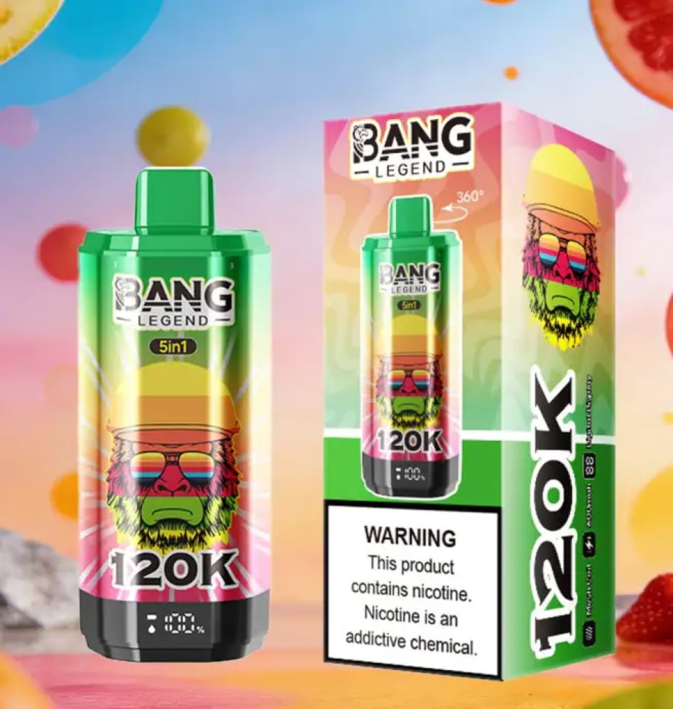 CIGARRO ELECTRONICO DESECHABLE BANG LEGEND DE 120,000 PUFF