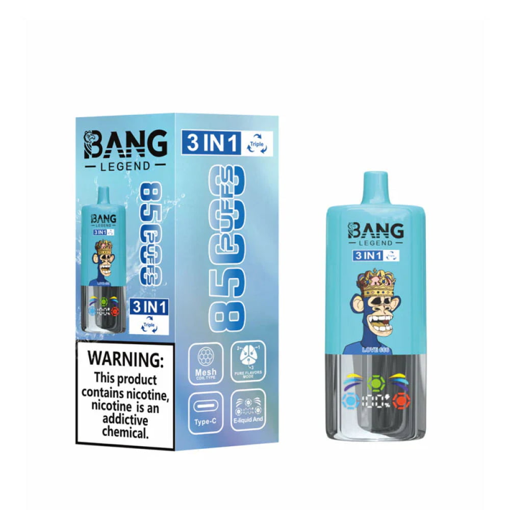 CIGARRO ELECTRONICO DESECHABLE BANG LEGEND DE 85,000 PUFF