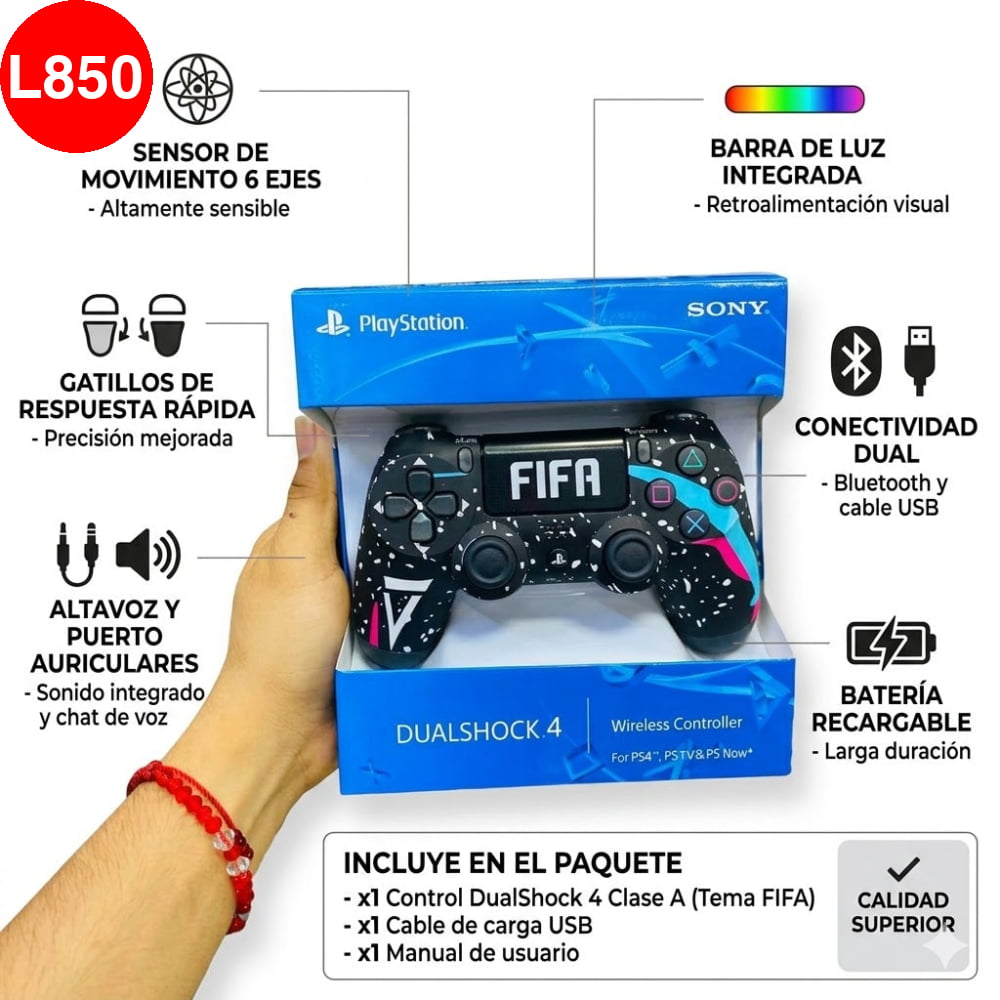 Control Inalámbrico DualShock PS4 y PC - 1