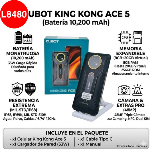 CUBOT KING KONG ACE 5 (RESISTENTE A GOLPES CAIDAS Y AGUA)