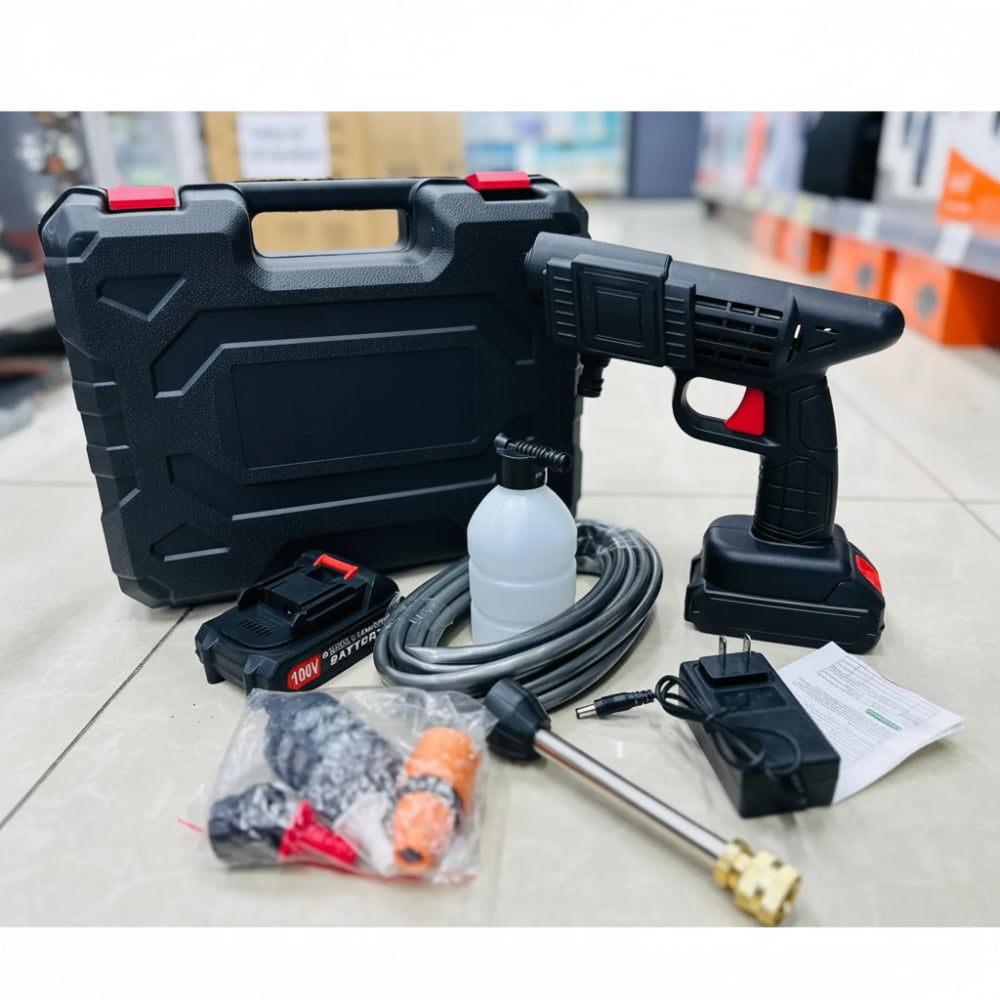 KIT COMPLETO DE HIDROLAVADORA INALAMBRICA (100V / 1000psi)