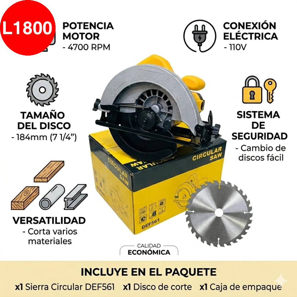 Sierra Circular Eléctrica 110V