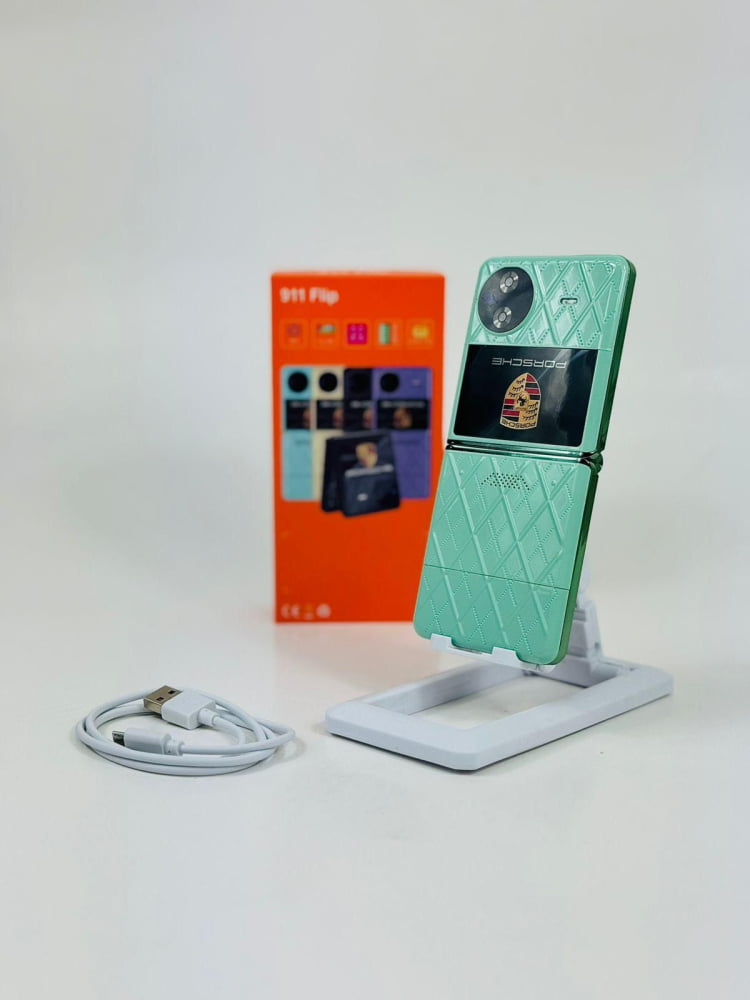 TELEFONO PLEGABLE FLIP 911 (ECONOMICO Y SENCILLO PARA ADULTOS MAYORES) - VERDE