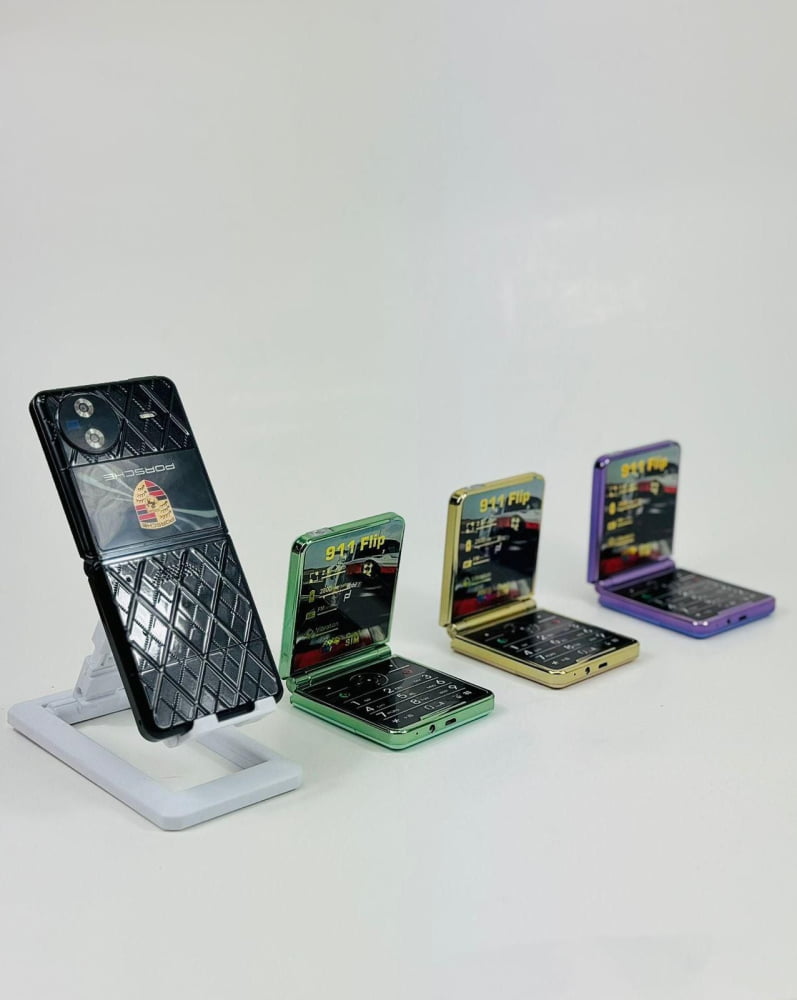 TELEFONO PLEGABLE FLIP 911 (ECONOMICO Y SENCILLO PARA ADULTOS MAYORES) - MORADO