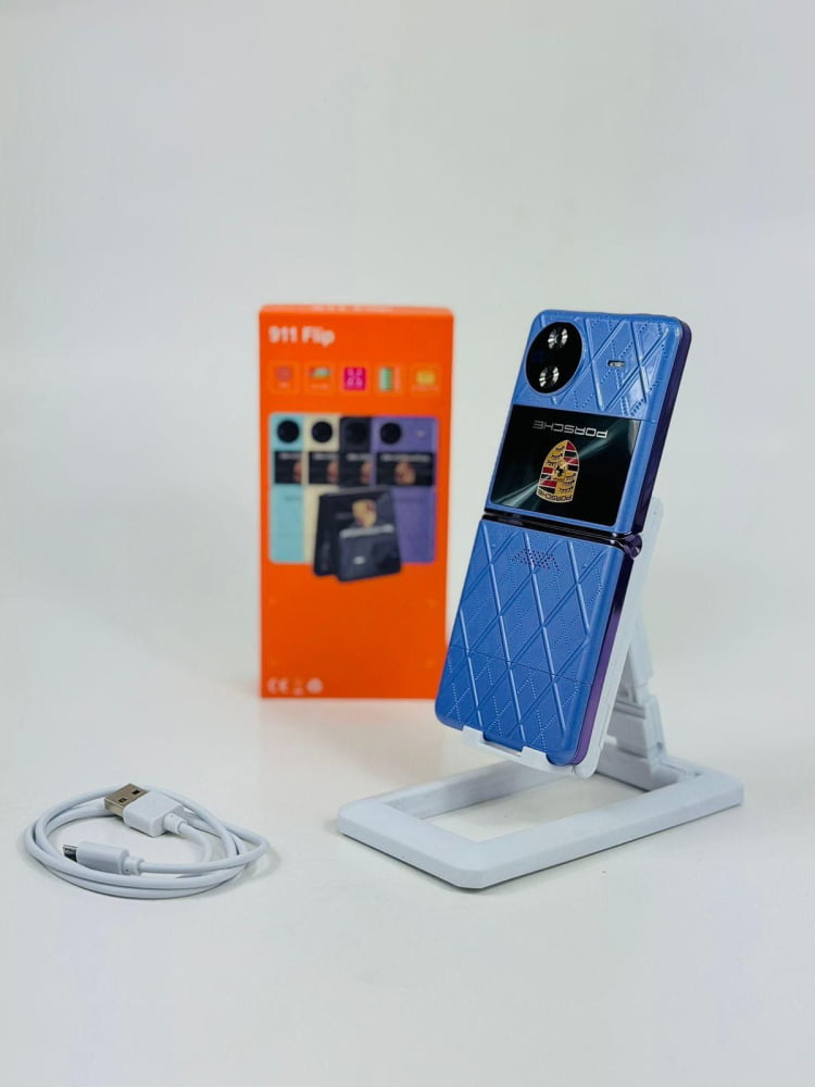 TELEFONO PLEGABLE FLIP 911 (ECONOMICO Y SENCILLO PARA ADULTOS MAYORES) - AZUL